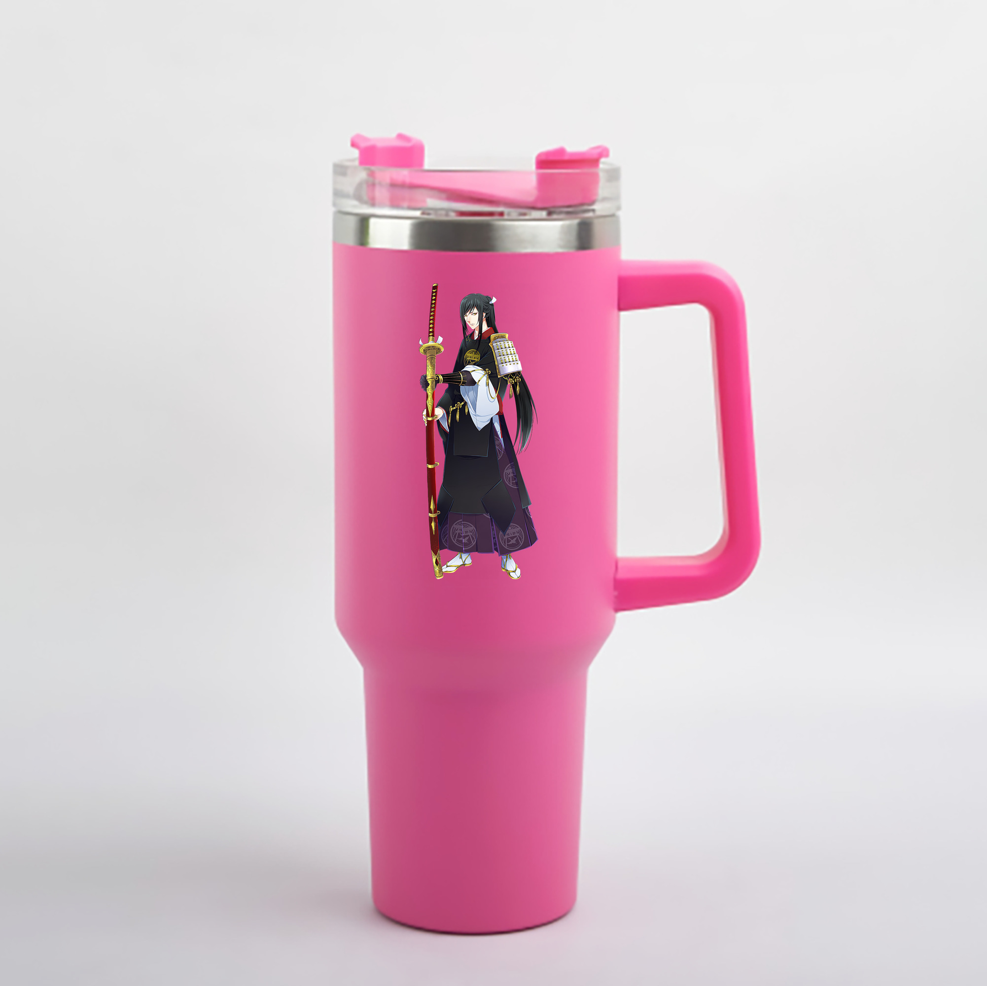 （画像用） 刀剣乱舞 Touken Ranbu 1200mL車用タンブラー - クリスタルステッカー（プラスチックストロー付き）